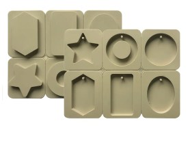 Molde silicona tags 6 figuras diferentes